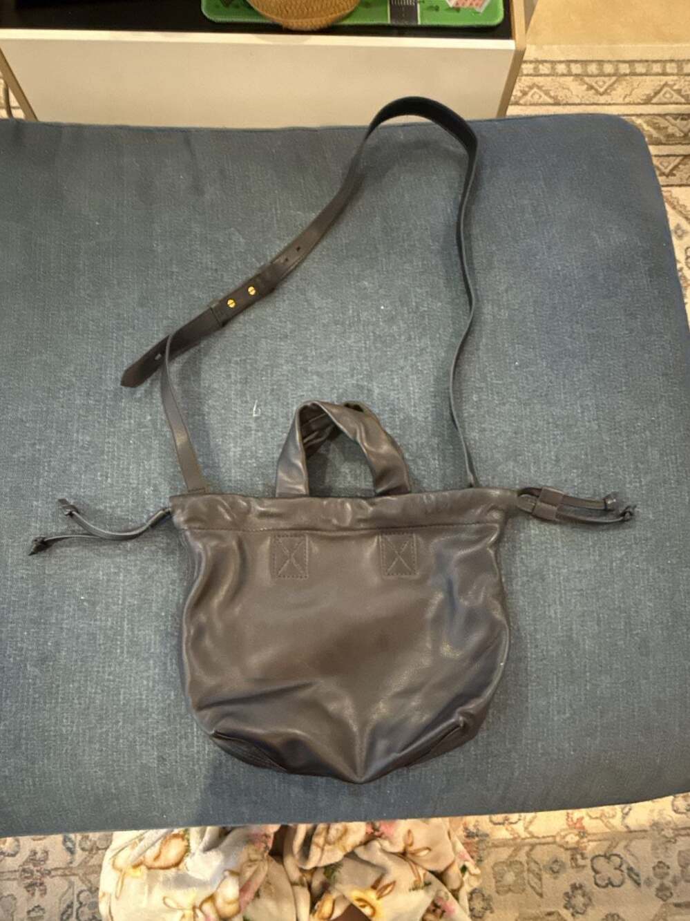 Madewell Sydney Leather Convertible Drawstring Backpack Shoulder Bag